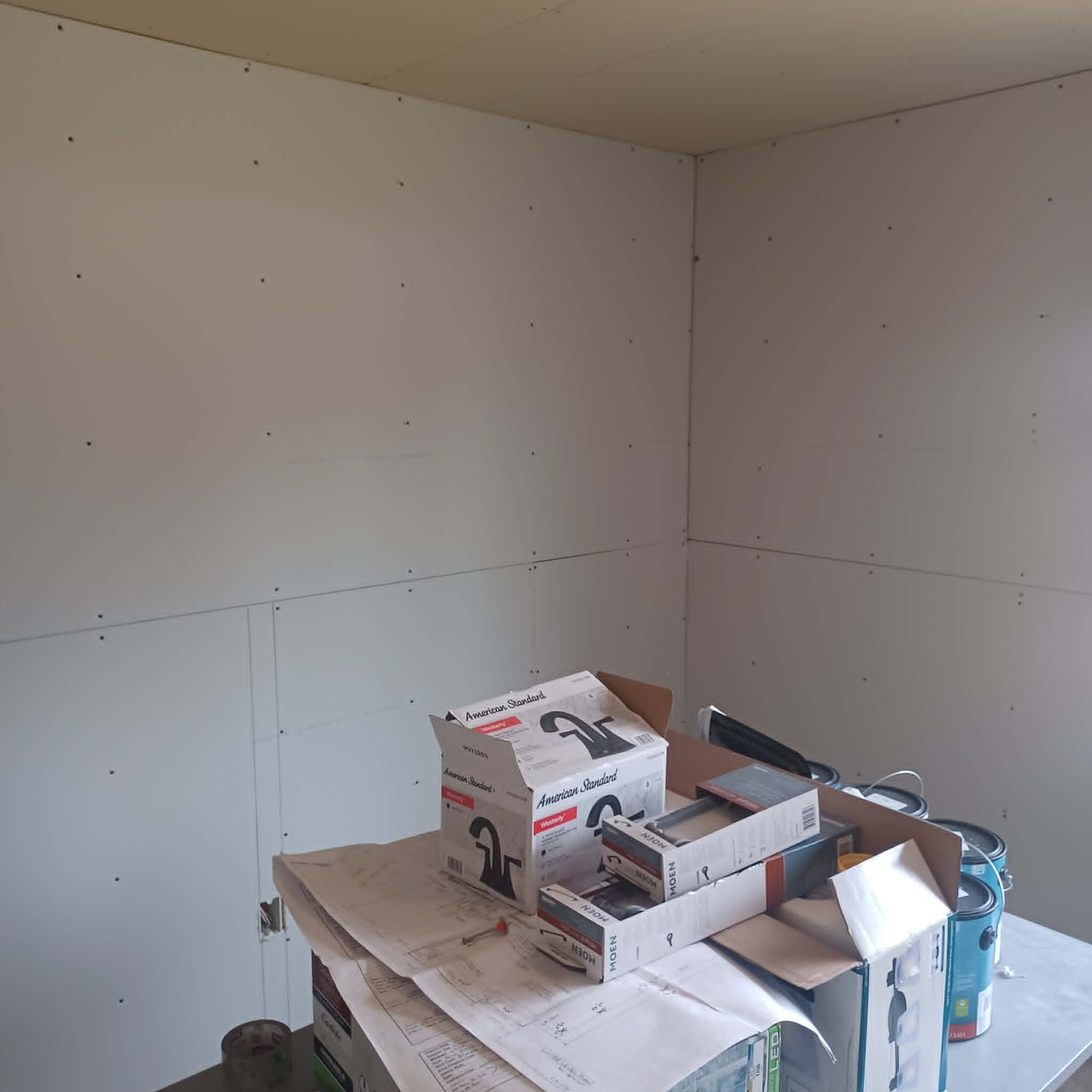Hallway Drywall Install